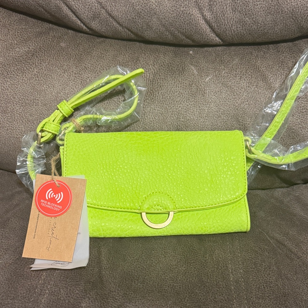 Vibrant Lime Green Crossbody Bag